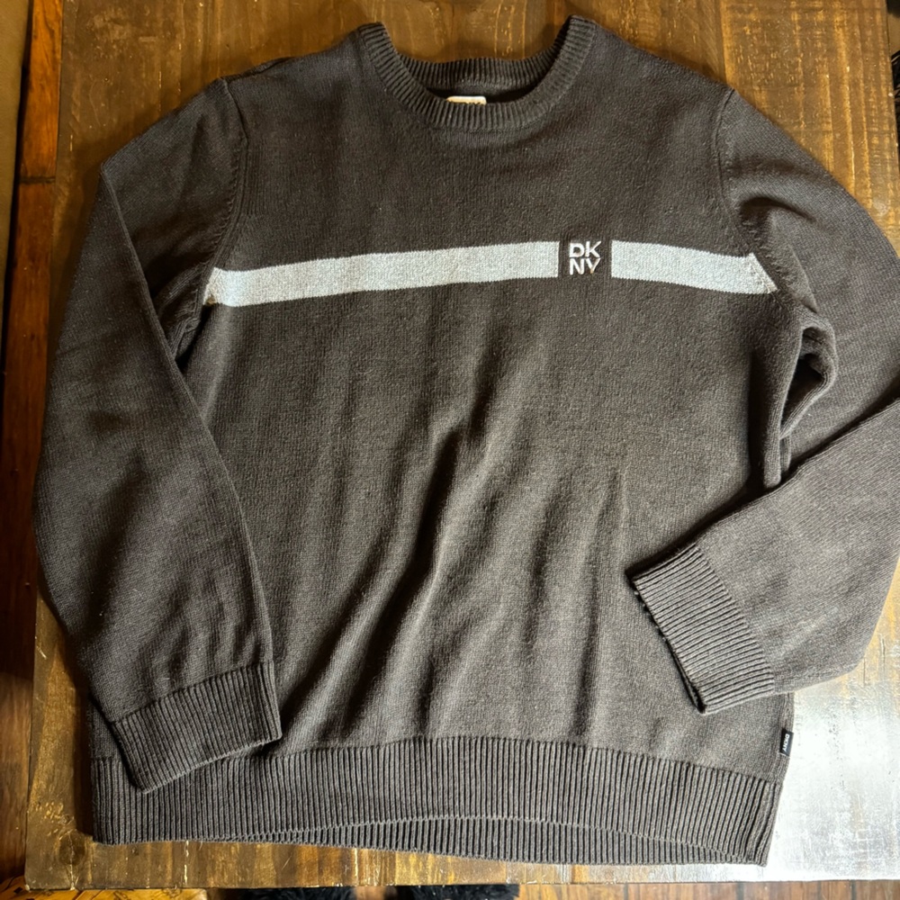 DKNY Men's Dark Brown Crewneck Sweater